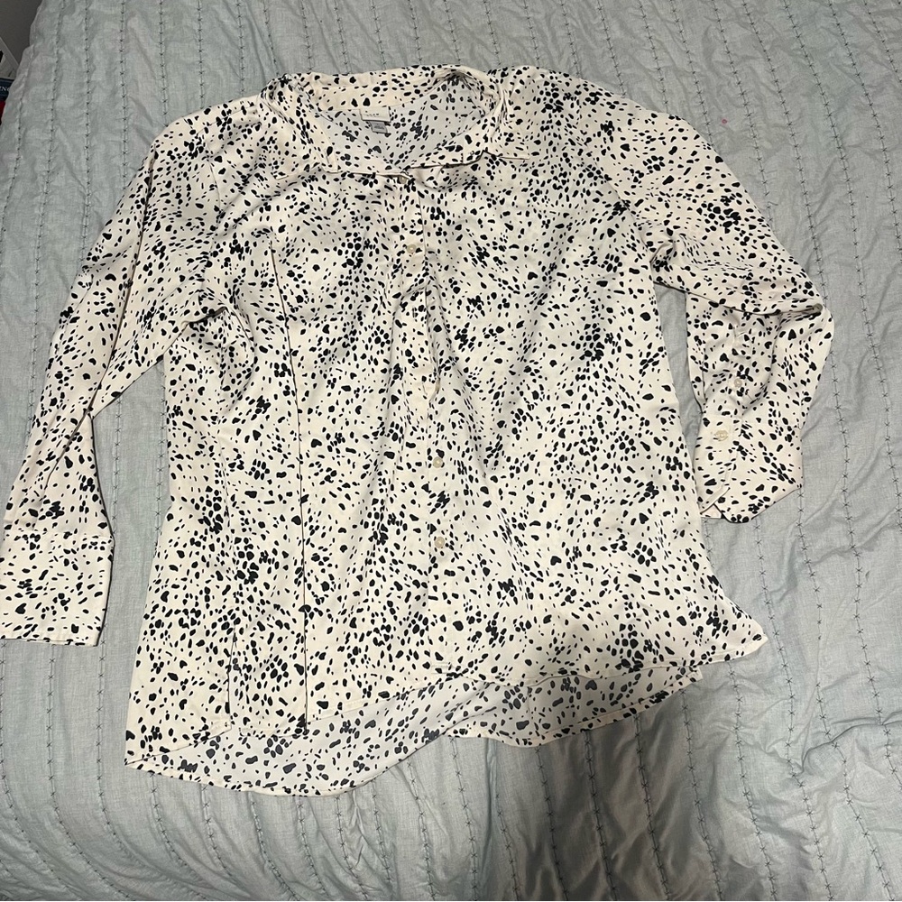 A New Day Black and White Patterned Blouse